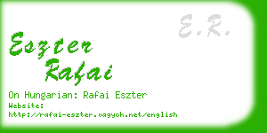 eszter rafai business card